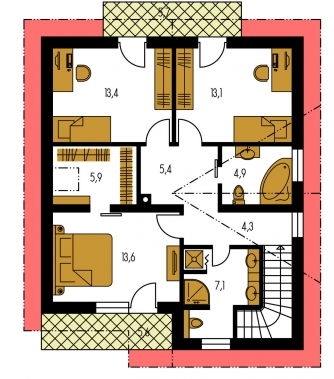 Plan de sol du premier étage - PREMIER 194